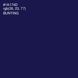 #1A174D - Bunting Color Image