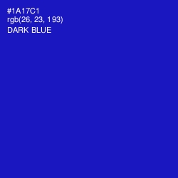 #1A17C1 - Dark Blue Color Image