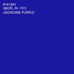 #1A18A1 - Jacksons Purple Color Image
