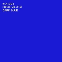 #1A19D4 - Dark Blue Color Image