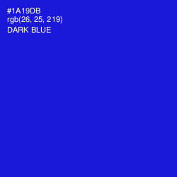 #1A19DB - Dark Blue Color Image