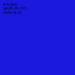 #1A19DD - Dark Blue Color Image
