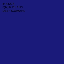 #1A1A7A - Deep Koamaru Color Image