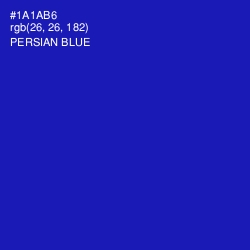 #1A1AB6 - Persian Blue Color Image
