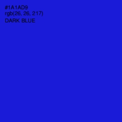 #1A1AD9 - Dark Blue Color Image