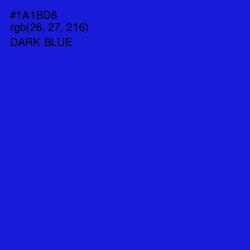 #1A1BD8 - Dark Blue Color Image