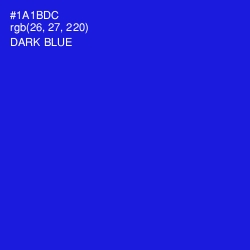 #1A1BDC - Dark Blue Color Image