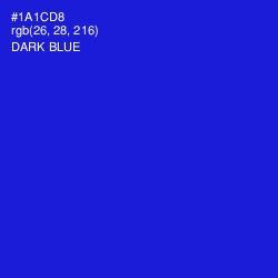 #1A1CD8 - Dark Blue Color Image