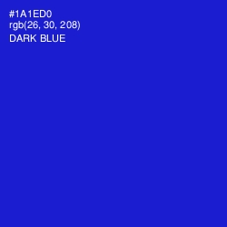 #1A1ED0 - Dark Blue Color Image