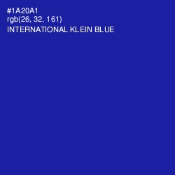 #1A20A1 - International Klein Blue Color Image