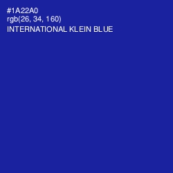 #1A22A0 - International Klein Blue Color Image