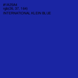 #1A25A4 - International Klein Blue Color Image
