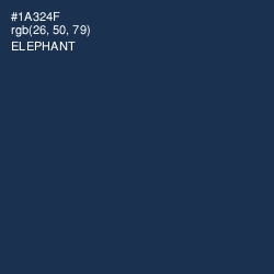 #1A324F - Elephant Color Image