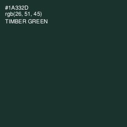 #1A332D - Timber Green Color Image