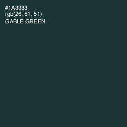 #1A3333 - Gable Green Color Image