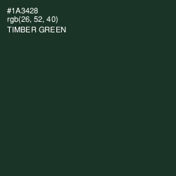 #1A3428 - Timber Green Color Image