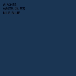 #1A3453 - Nile Blue Color Image