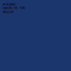 #1A366C - Biscay Color Image