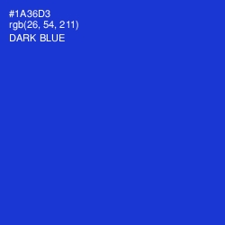 #1A36D3 - Dark Blue Color Image