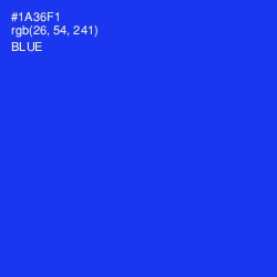 #1A36F1 - Blue Color Image