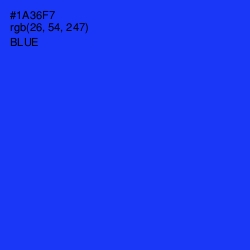 #1A36F7 - Blue Color Image