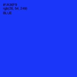#1A36F9 - Blue Color Image
