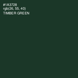 #1A3728 - Timber Green Color Image