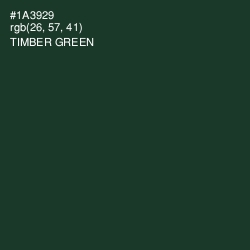 #1A3929 - Timber Green Color Image