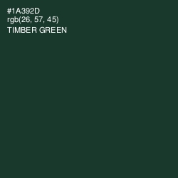 #1A392D - Timber Green Color Image