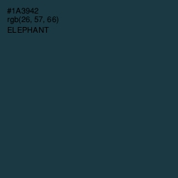 #1A3942 - Elephant Color Image