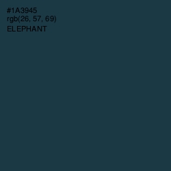 #1A3945 - Elephant Color Image