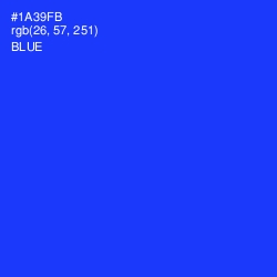 #1A39FB - Blue Color Image