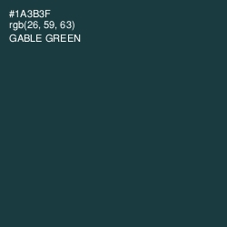 #1A3B3F - Gable Green Color Image