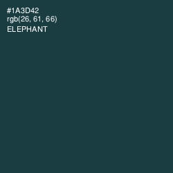 #1A3D42 - Elephant Color Image