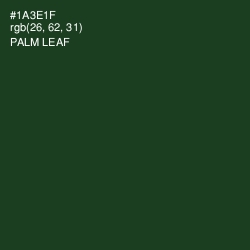 #1A3E1F - Palm Leaf Color Image