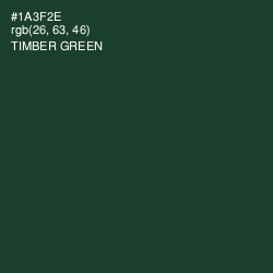 #1A3F2E - Timber Green Color Image