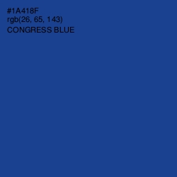 #1A418F - Congress Blue Color Image