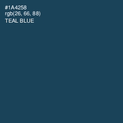#1A4258 - Teal Blue Color Image