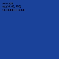 #1A429B - Congress Blue Color Image