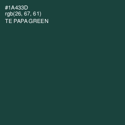 #1A433D - Te Papa Green Color Image