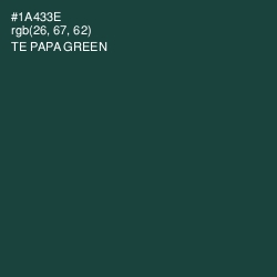 #1A433E - Te Papa Green Color Image