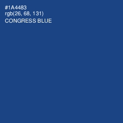 #1A4483 - Congress Blue Color Image