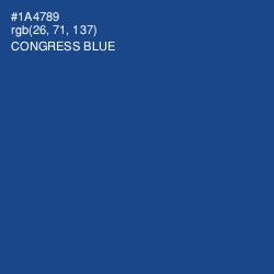 #1A4789 - Congress Blue Color Image