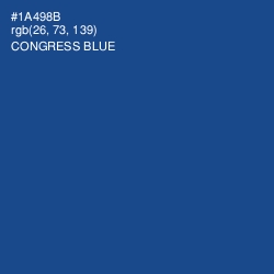 #1A498B - Congress Blue Color Image