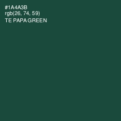 #1A4A3B - Te Papa Green Color Image