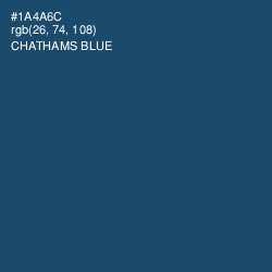 #1A4A6C - Chathams Blue Color Image