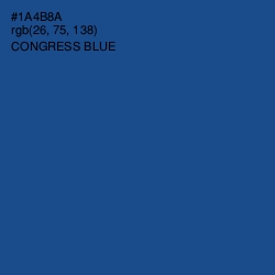 #1A4B8A - Congress Blue Color Image