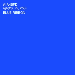 #1A4BFD - Blue Ribbon Color Image