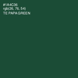 #1A4C36 - Te Papa Green Color Image
