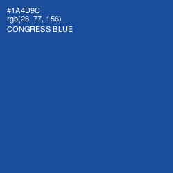 #1A4D9C - Congress Blue Color Image